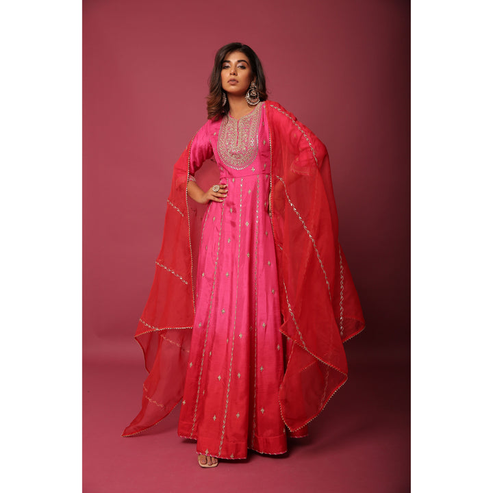 Anarkali With Organza Dupatta