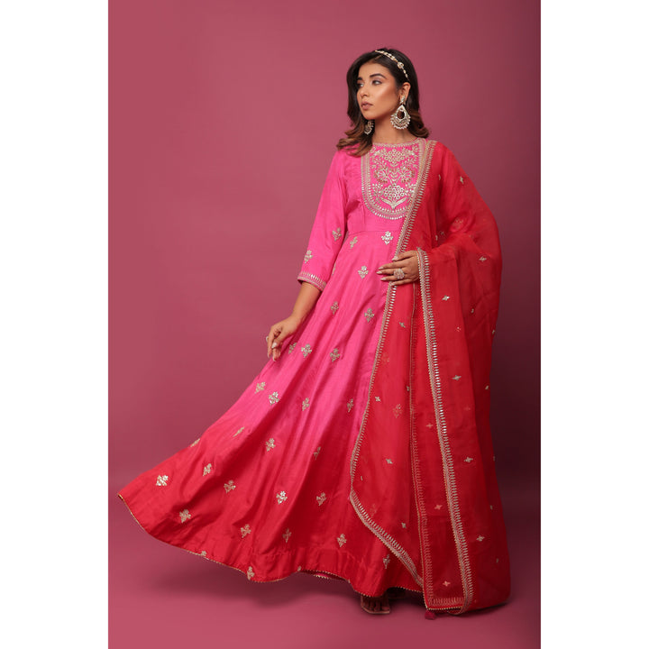 Anarkali With Organza Dupatta