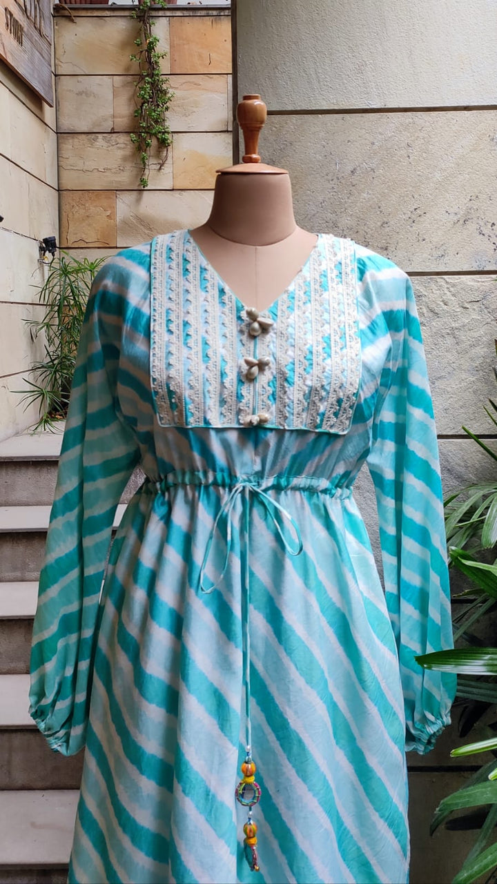 Leheriya Kaftan Kurta With Pant